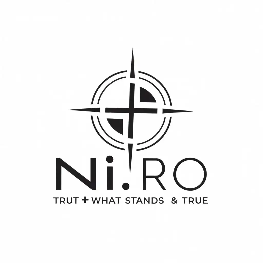 a logo design,with the text "NI.RO", main symbol:TRUTH & WHAT STANDS TRUE,complex,be used in Travel industry,clear background