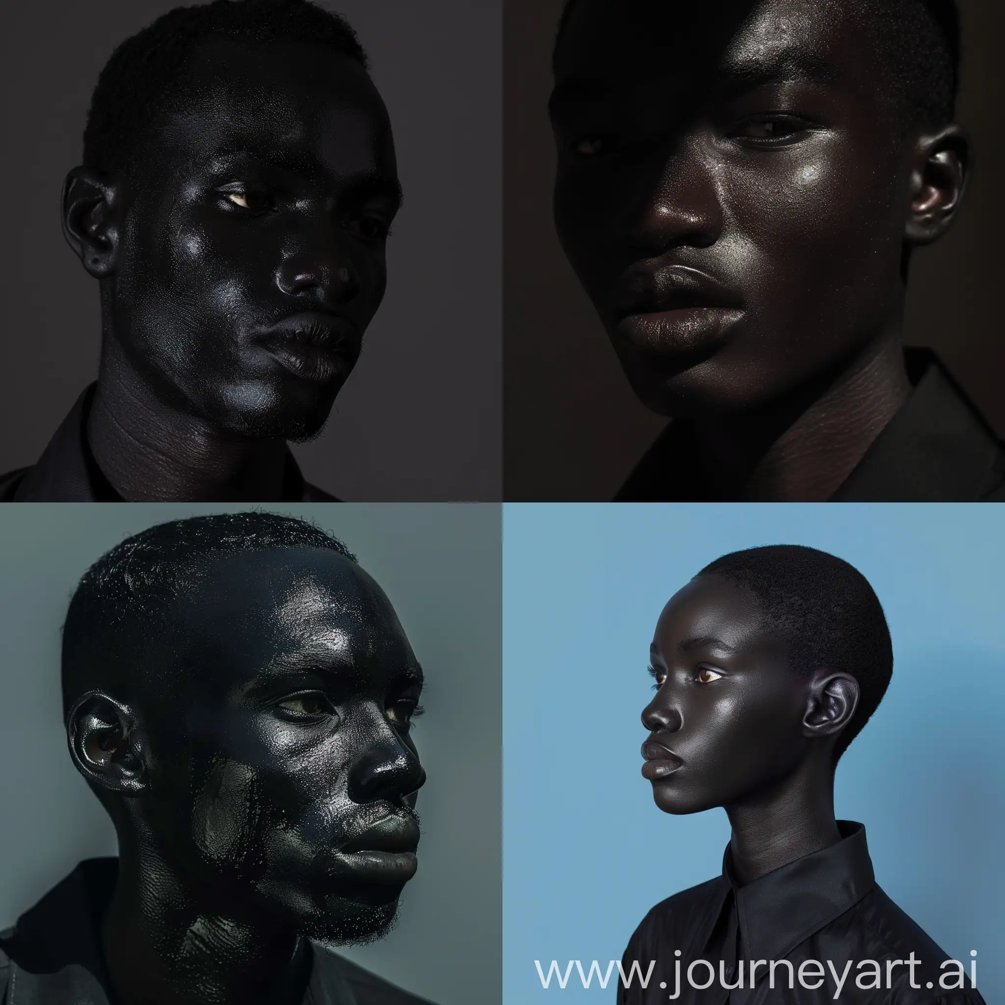 A dark-skinned person