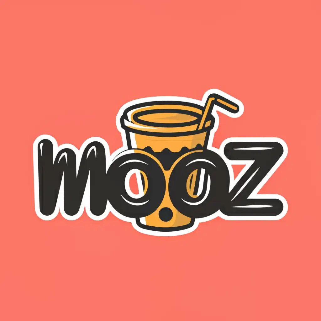 a logo design,with the text "Mooz", main symbol:Eating Cup,Moderate,clear background