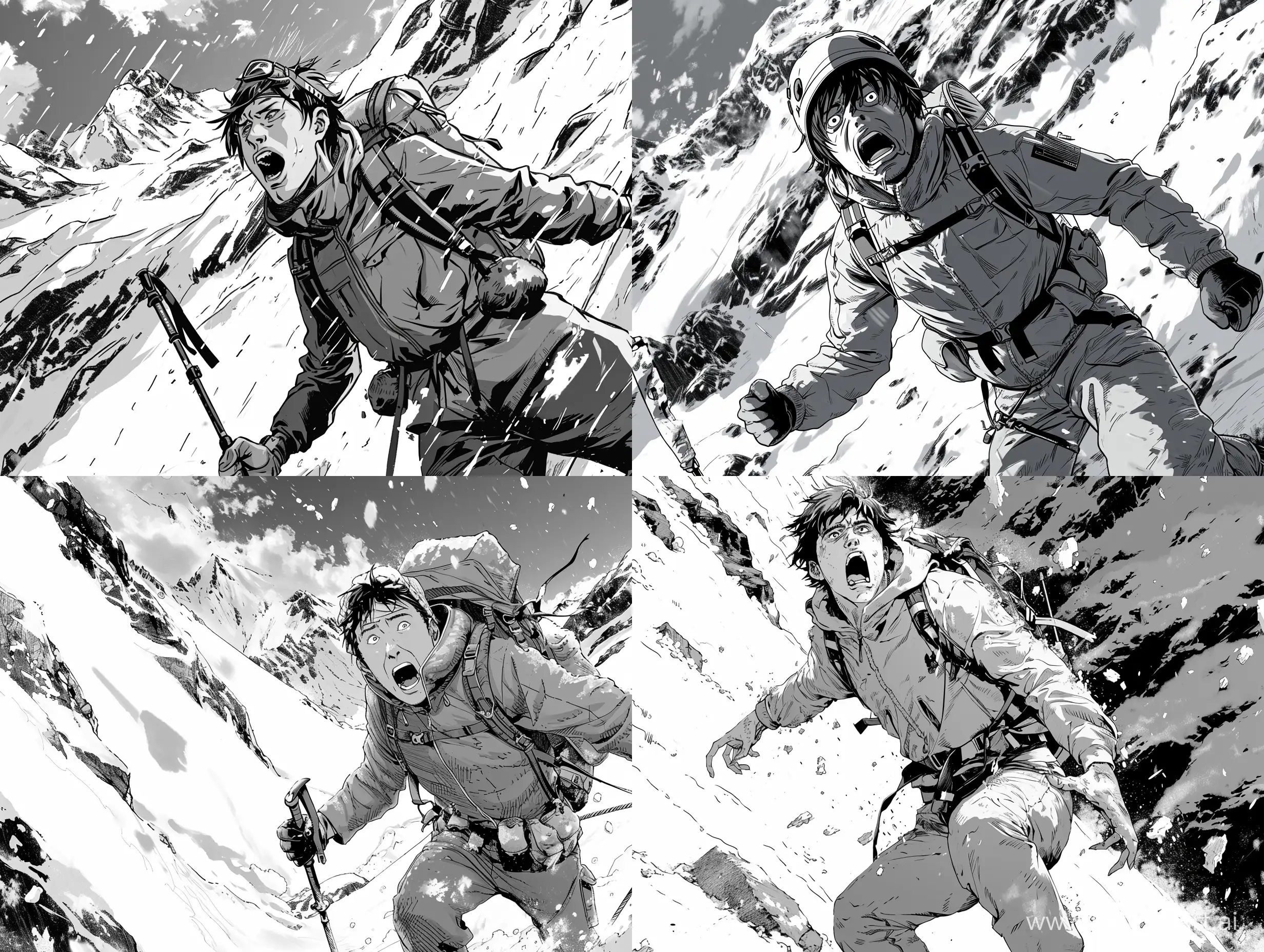 Panicstricken-Hiker-Seeks-Escape-in-Snowy-Mountain