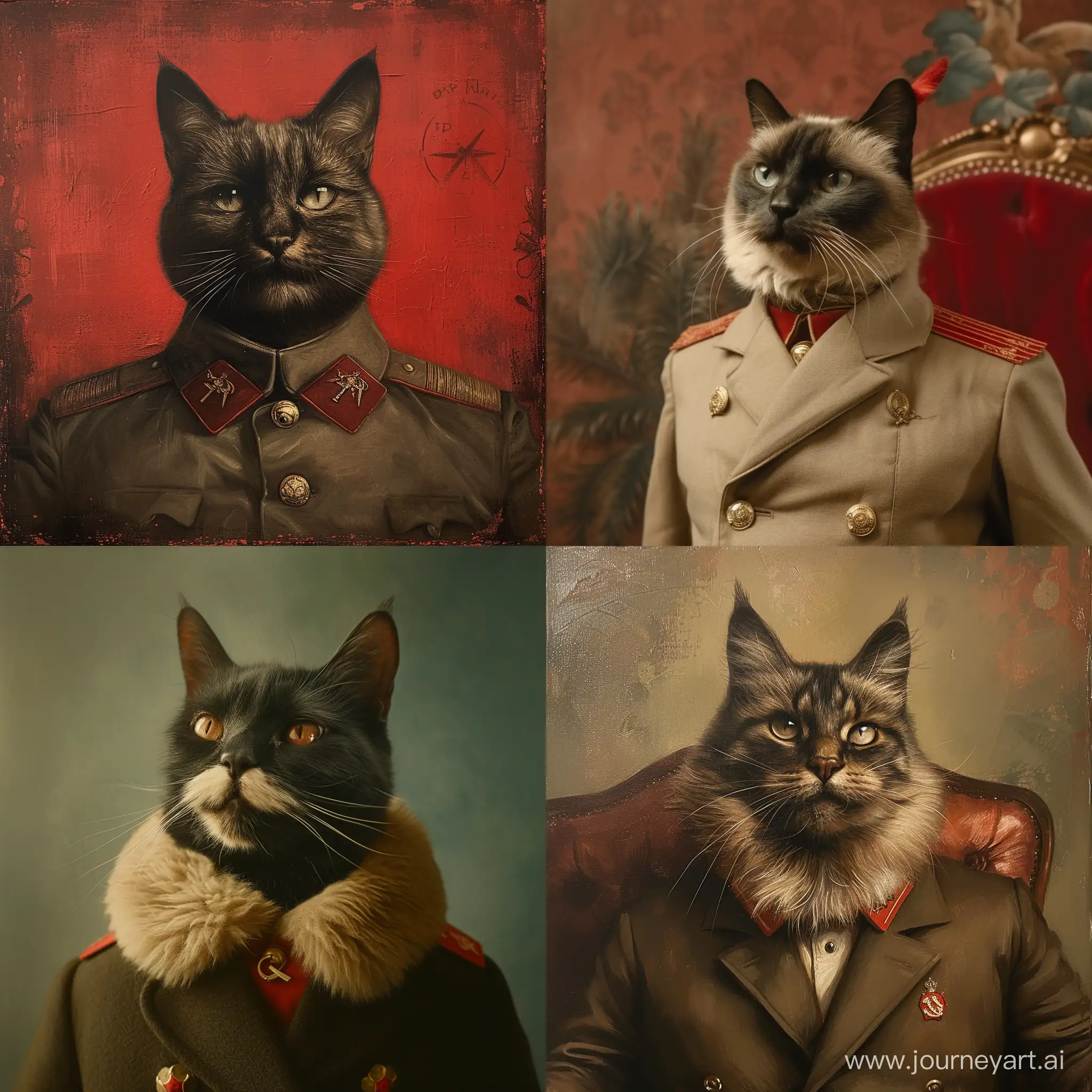 Official portrait of kitty as Joseph Stalin 