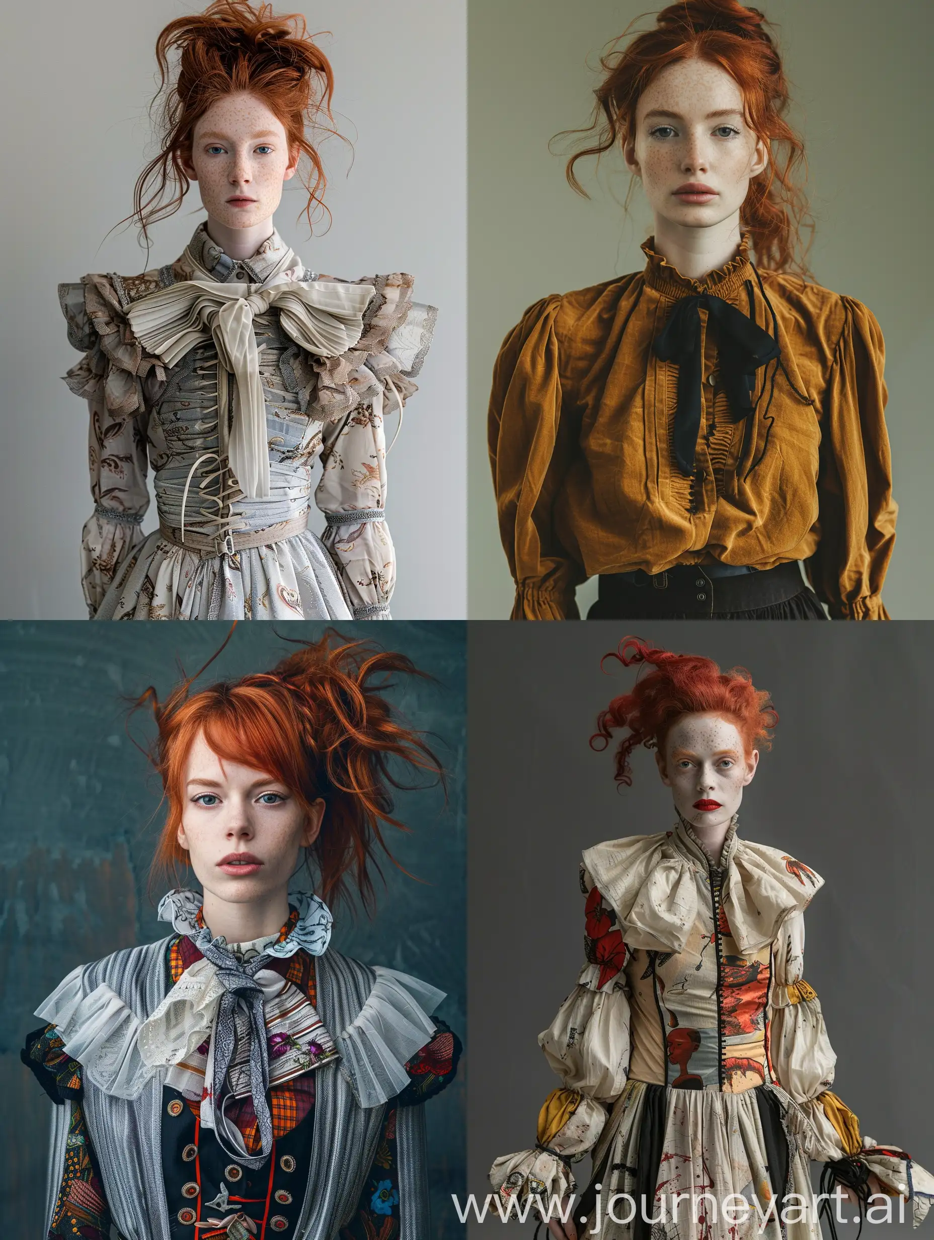 Realistic-Redhead-Woman-Portrait-in-Unique-Clothing