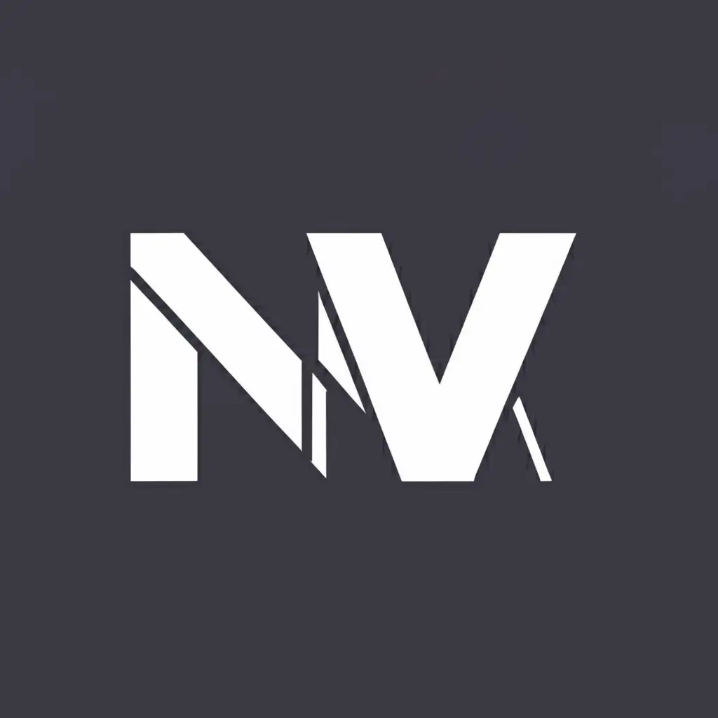 a logo design,with the text "NoVision", main symbol:NV,Moderate,clear background