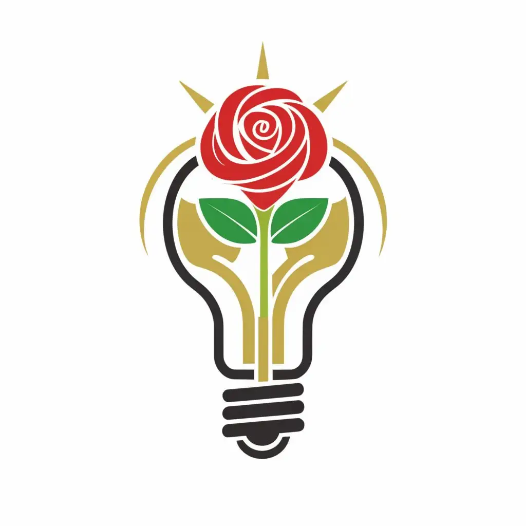 LOGO-Design-For-Paradoxical-Phosphor-Abstract-Light-Bulb-Rose-Pattern