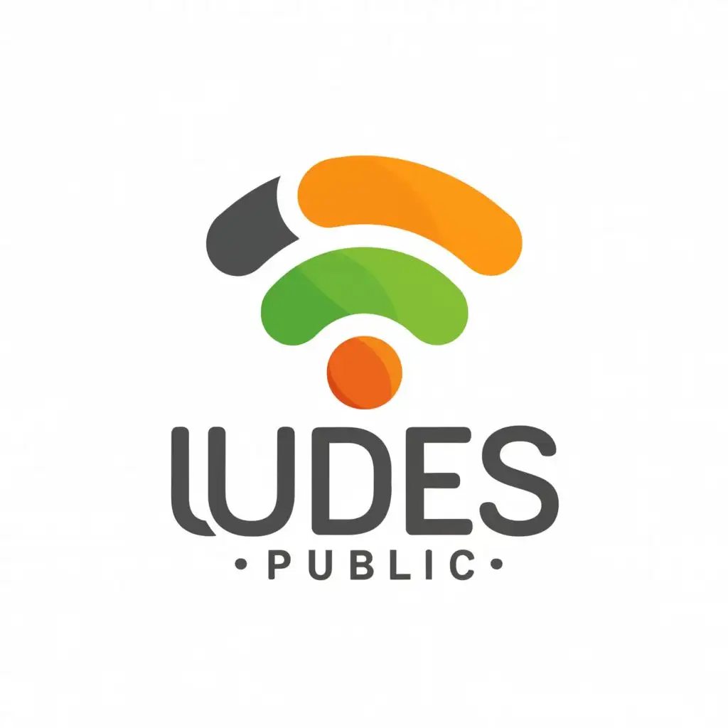 a logo design, with the text "UdeS Public", main symbol: ssid network wifi, Moderate, be used in Education industry, clear background