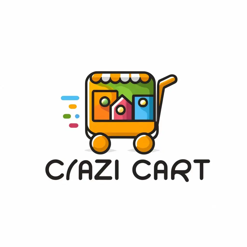a logo design,with the text "Crazi Cart", main symbol:Mobile,Moderate,clear background