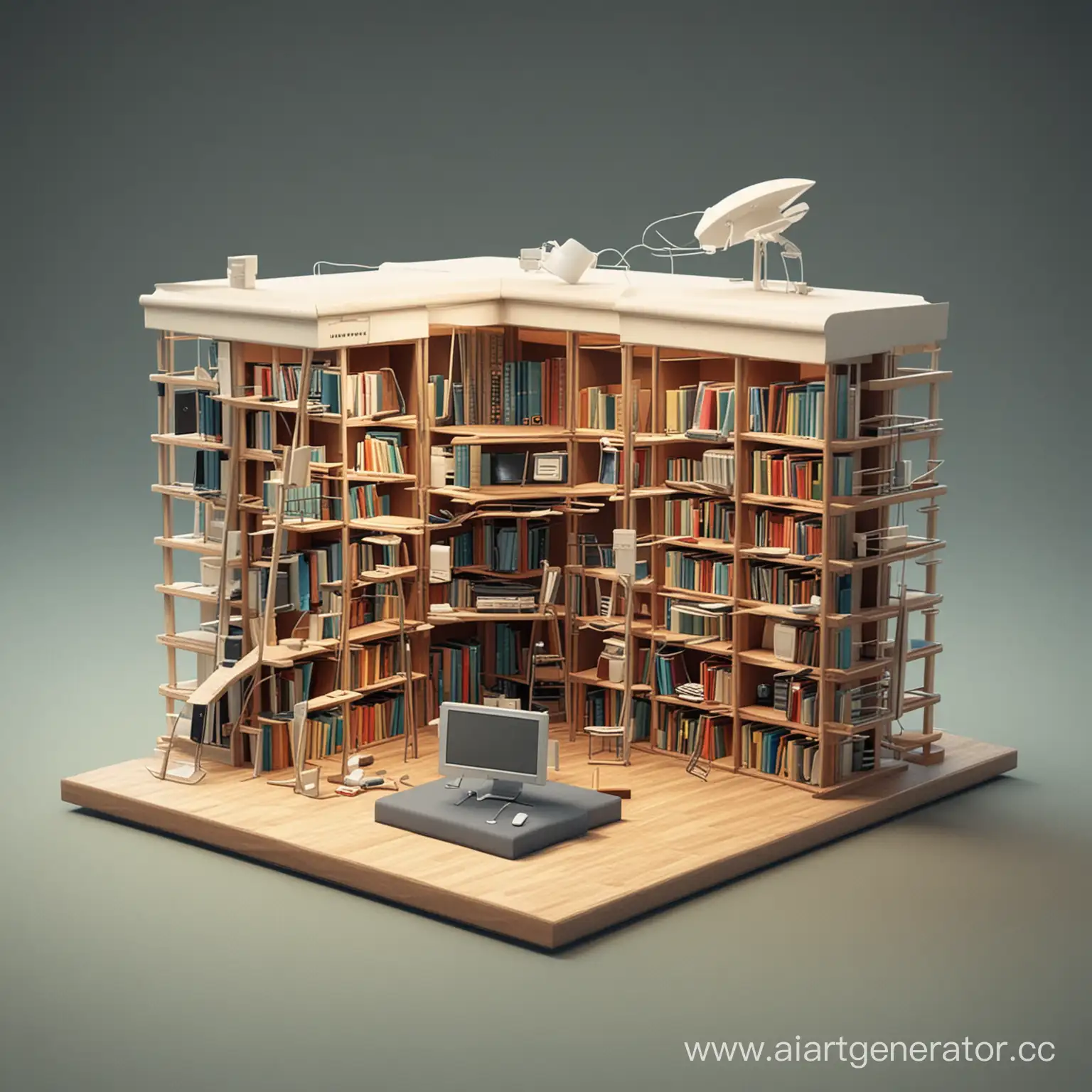 Futuristic-Electronic-Library-in-3D