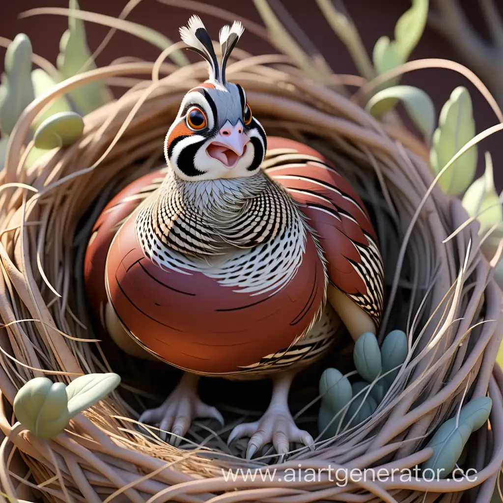 Quail-Nesting-Peaceful-Bird-Resting-on-Eggs-in-a-Natural-Habitat