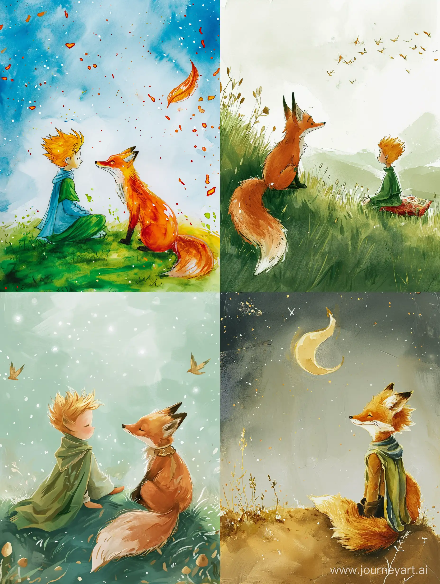 Charming-Encounter-The-Little-Prince-and-the-Fox-Art