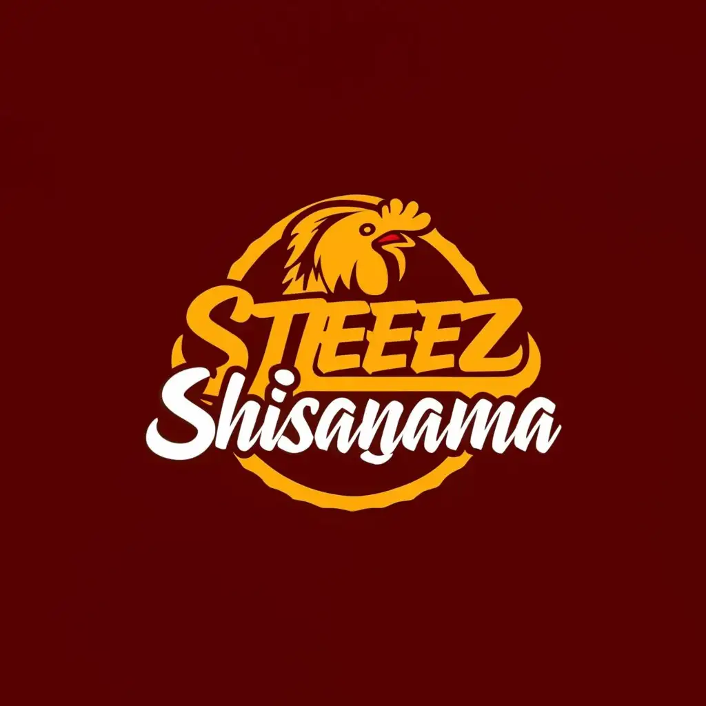 a logo design,with the text "STEEZ SHISANYAMA", main symbol:Braistand and chicken,Moderate,be used in Restaurant industry,clear background