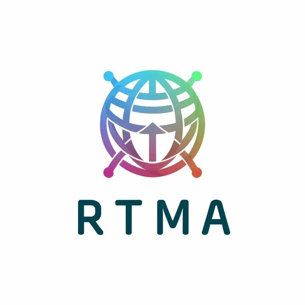 a logo design,with the text 'RTMA', main symbol:worldwide market connectivity to stock exchanges,Minimalistic,be used in Finance industry,clear background