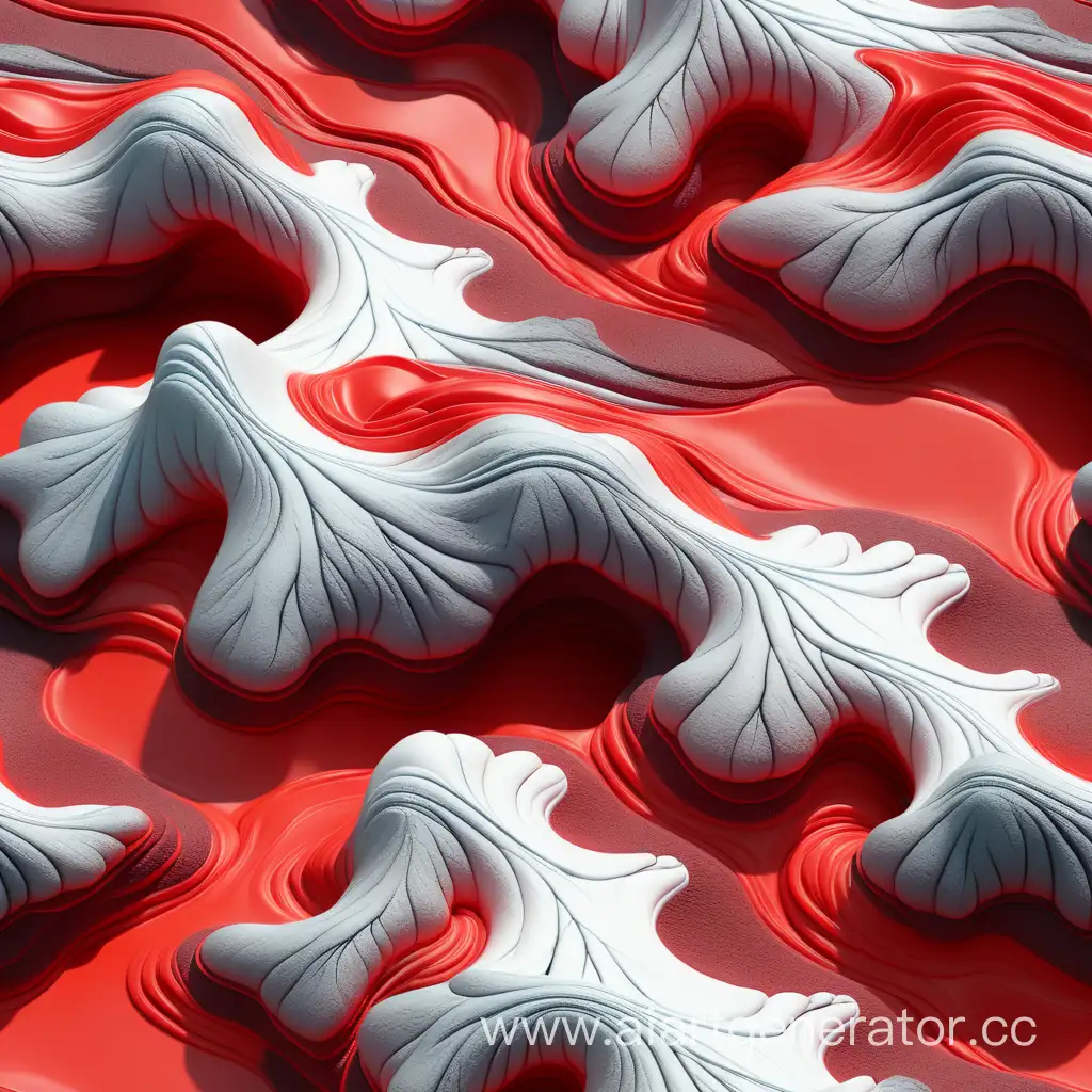 Vibrant-3D-Sea-Red-Texture-Stunning-Bright-Sea-Red-White-Lava-Art