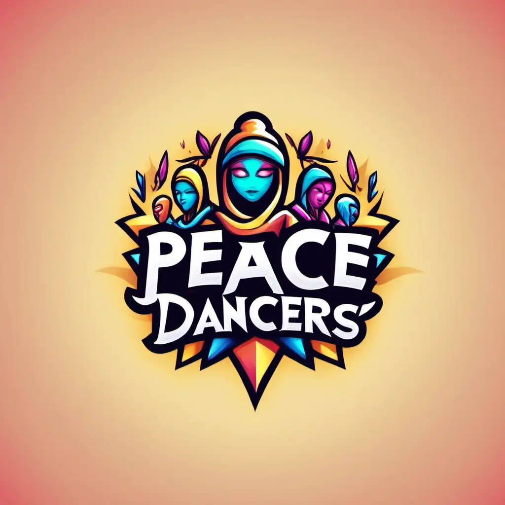 logo for game dev company with name "peace dancers"