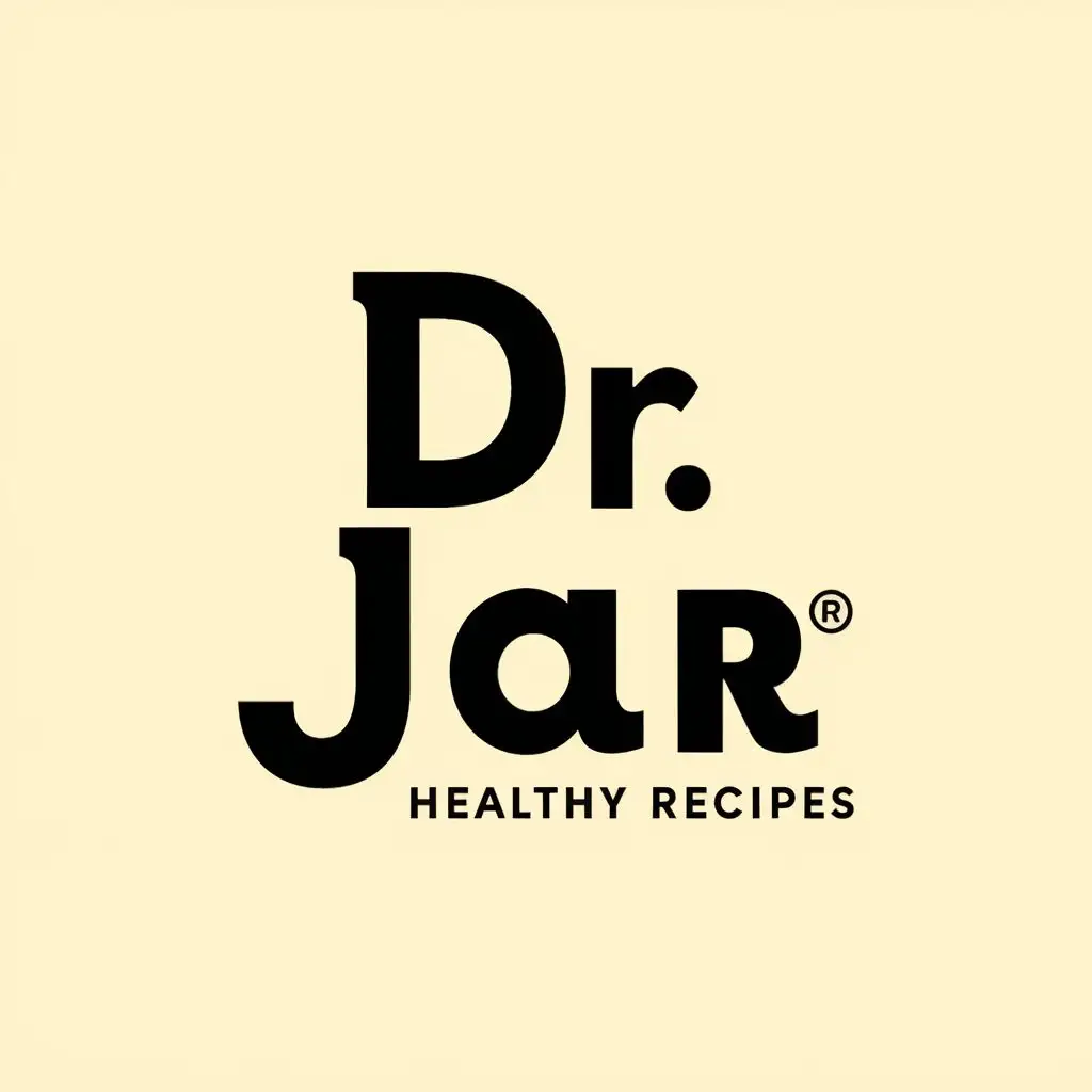 logo, Healthy Recipes, with the text "Dr Jar", typography, be used in Restaurant industry