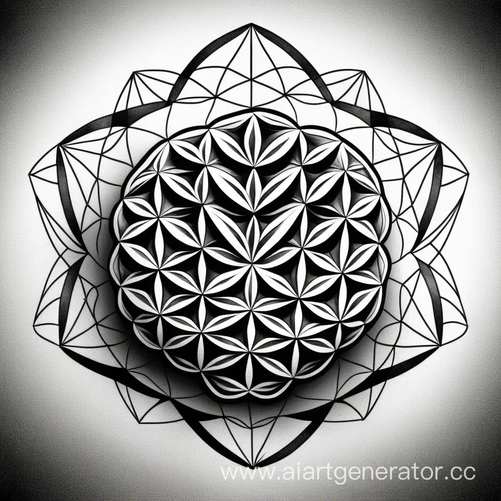 Geometric-Flower-of-Life-Sketch-in-Black-and-White