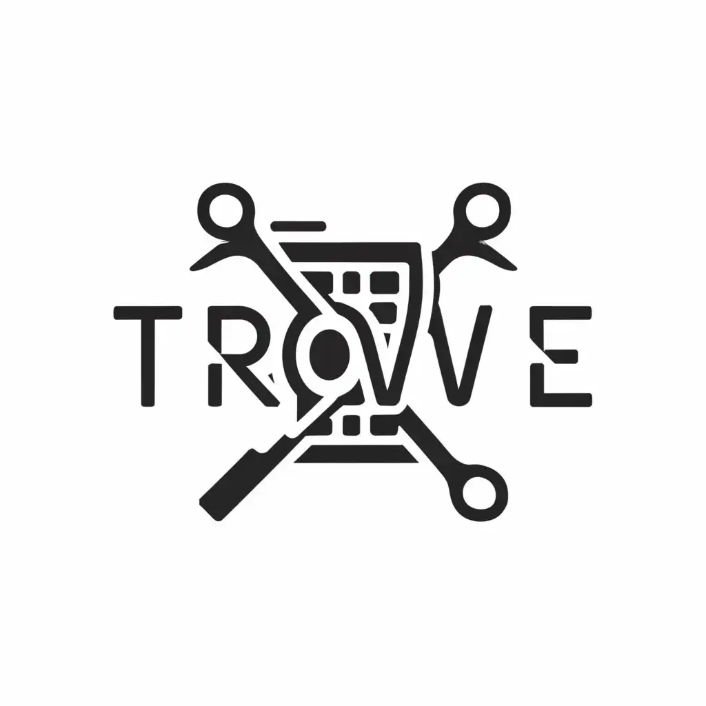 a logo design,with the text "Trove ", main symbol:Something related to video editing,Moderate,clear background