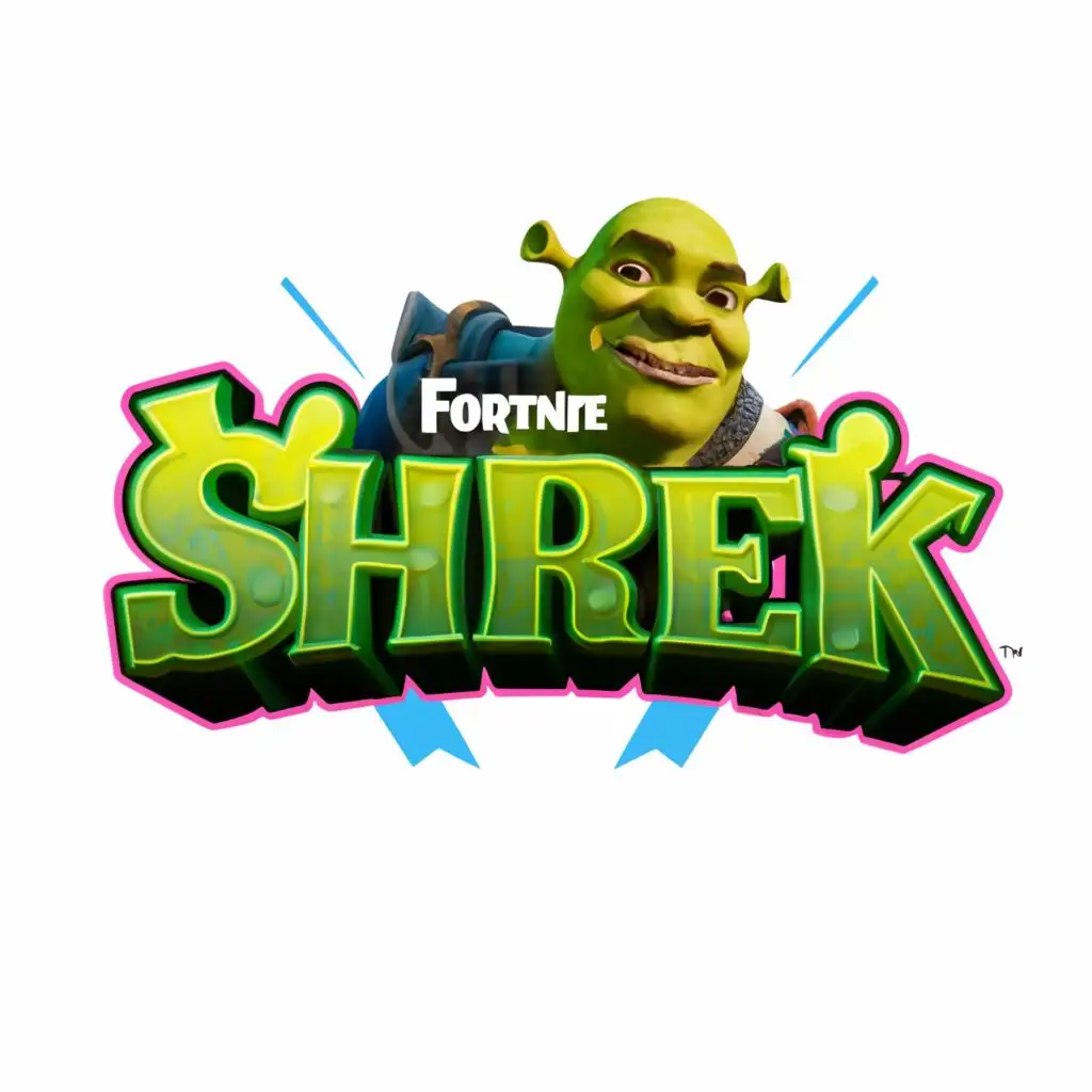 a logo design,with the text "Shrek", main symbol:Fortnite,complex,clear background