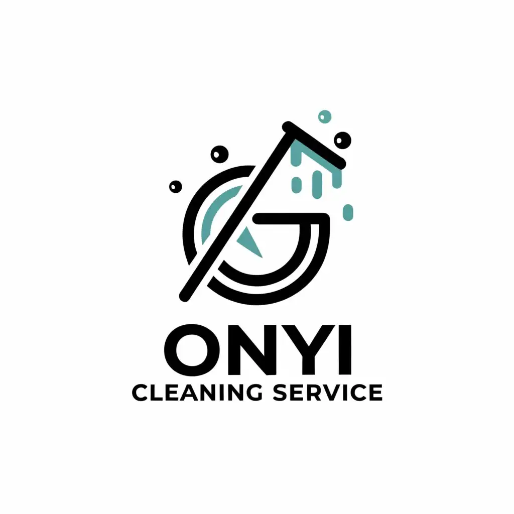 a logo design,with the text "Onyi Cleaning Service", main symbol:scrub, mop, wash,Minimalistic,be used in Events industry,clear background