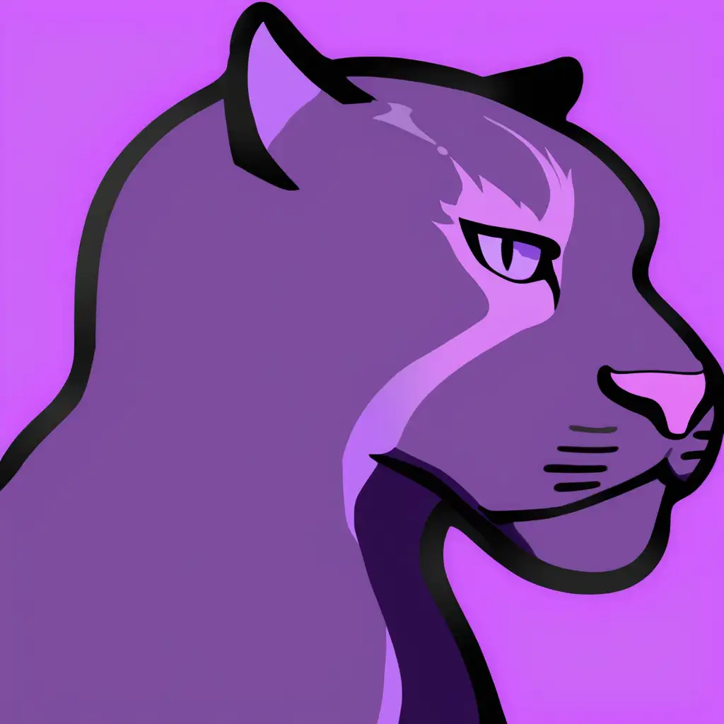 draw a purple panther 