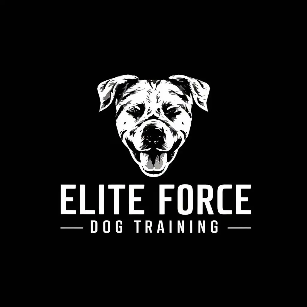 logo, Dog, with the text "Elite Force Dog Training", typography, be used in Animals Pets industry