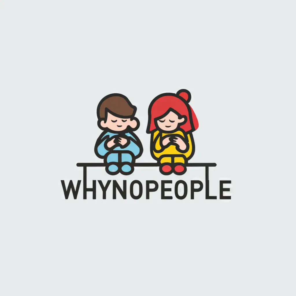 a logo design,with the text "whynopeople", main symbol:Lonely boys and girls only Live chat & video show,Moderate,clear background