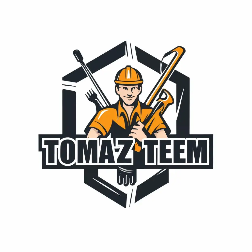 logo, handyman, with the text "Tomasz TEEM", typography, be used in Construction industry