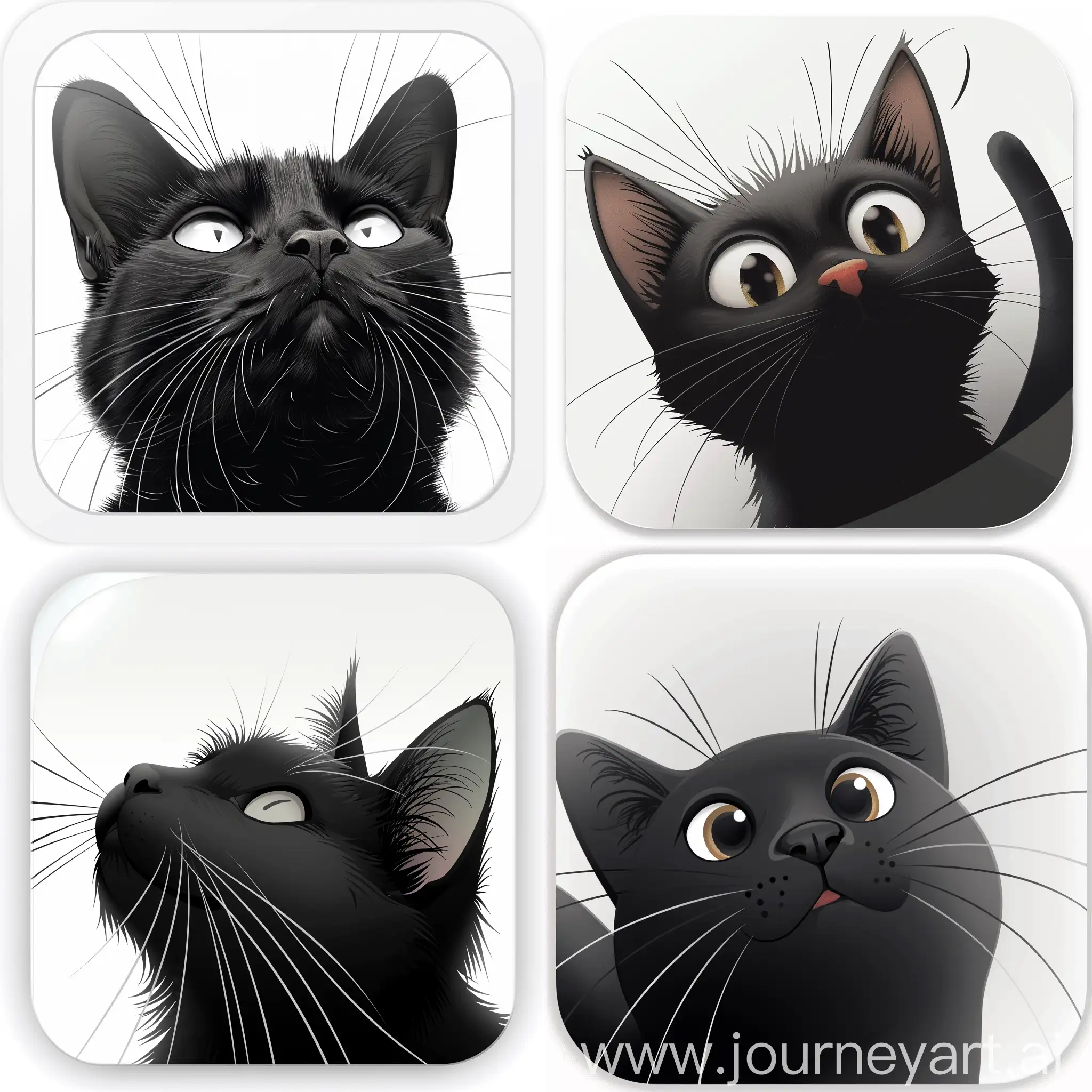 Productivity-App-Icon-Elegant-Black-Cat-on-White-Background