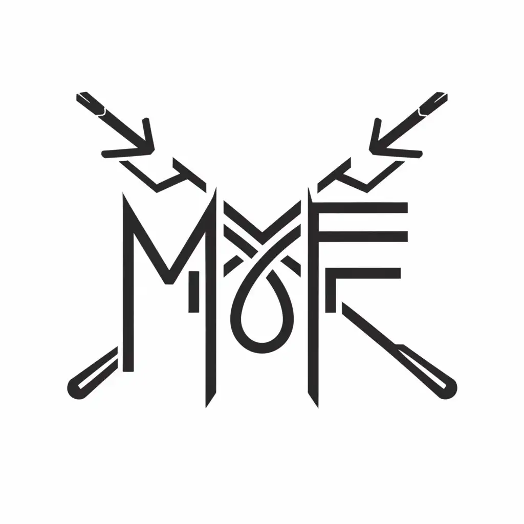 a logo design,with the text "M5F", main symbol:Bow,Moderate,clear background