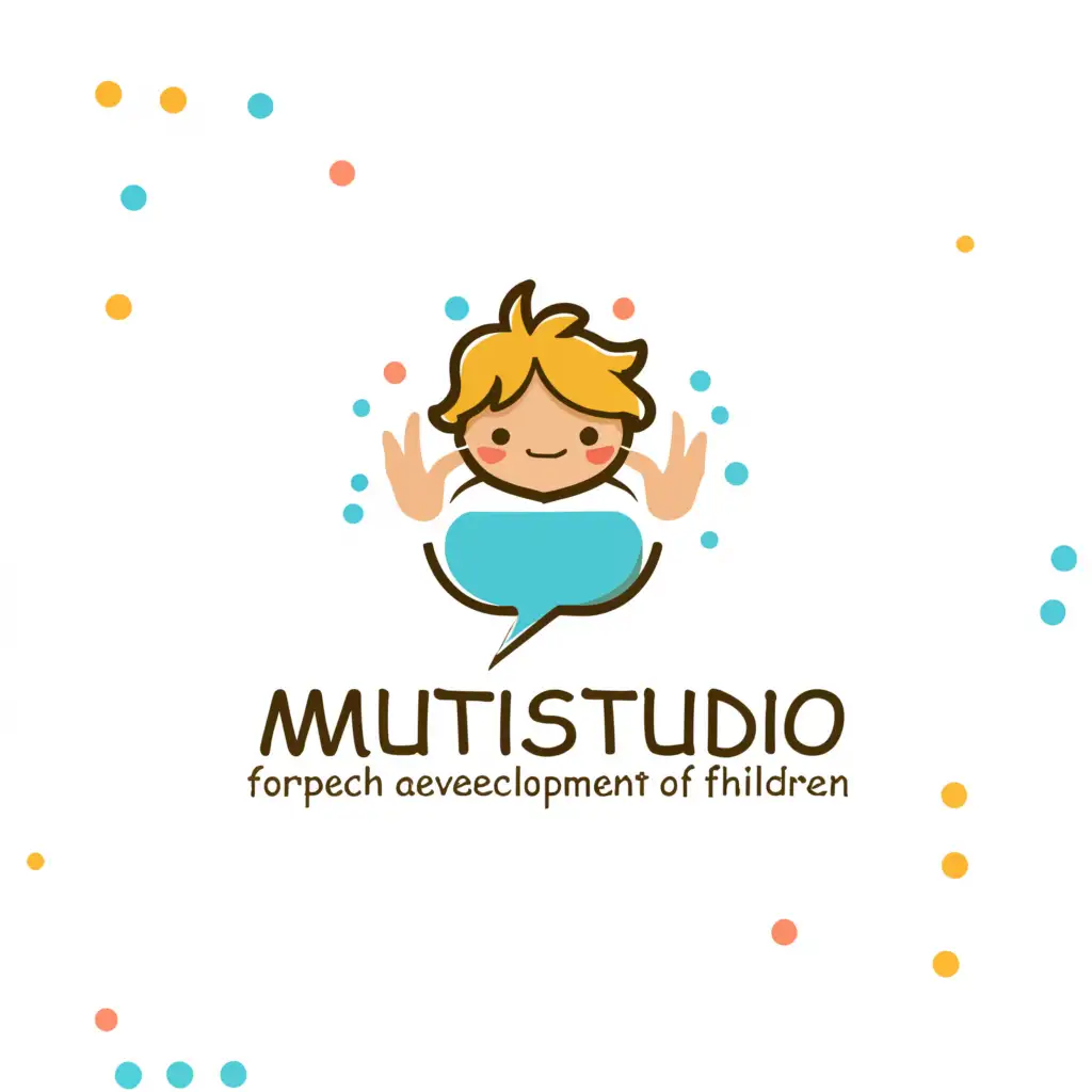 a logo design,with the text "Multistudio for speech development of children 'Country of speech'", main symbol:animation studio,Moderate,be used in Education industry,clear background