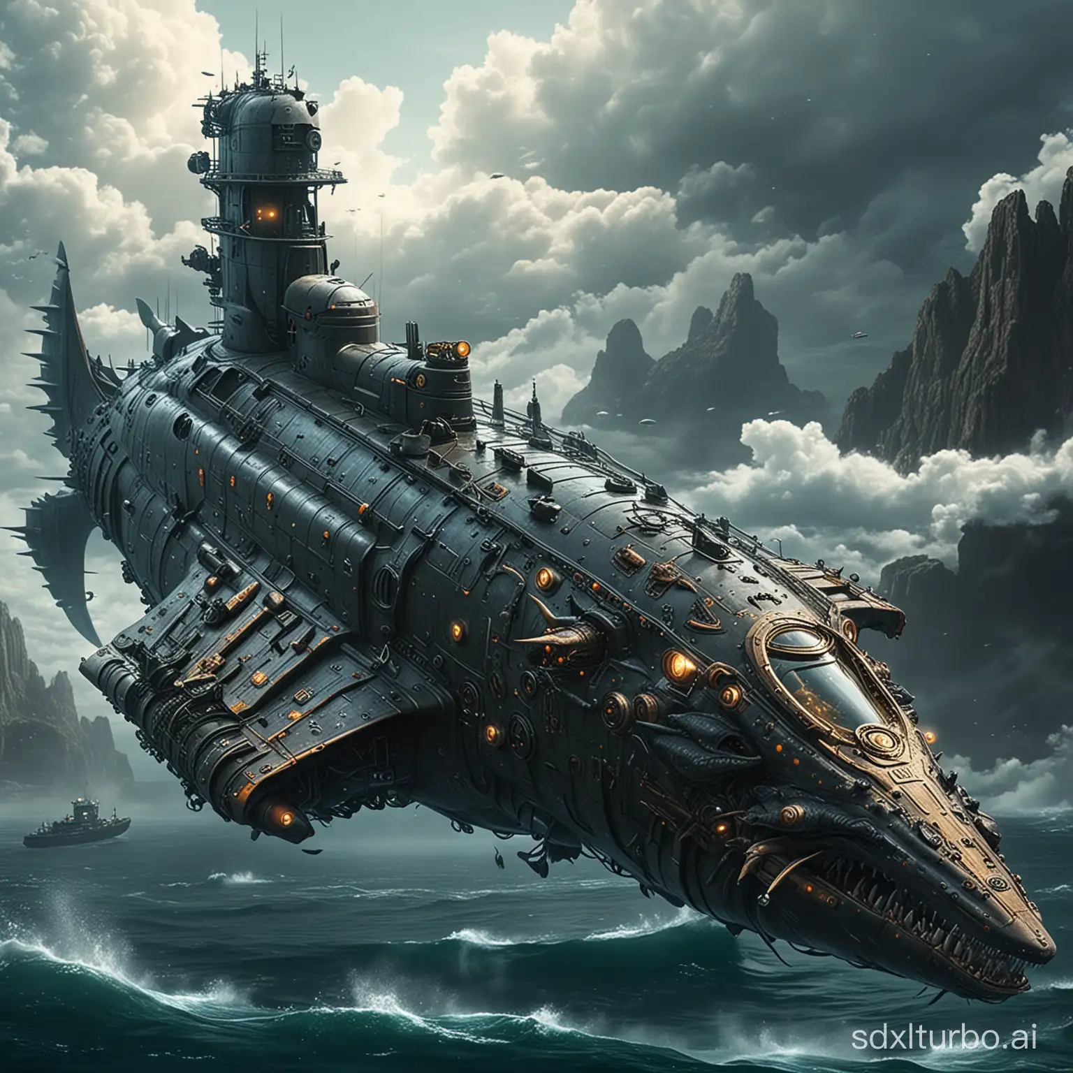 Futuristic-Dragon-Submarine-Exploring-the-Depths-of-Science-Fiction-Seas