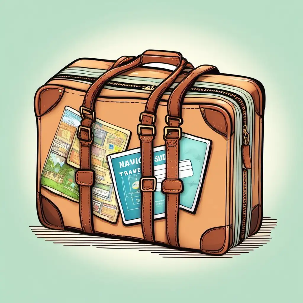 Travel bag cartoon 