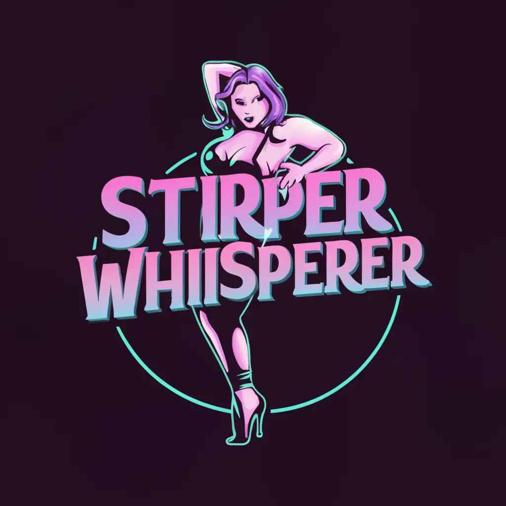 a logo design,with the text "STRIPPER WHISPERER", main symbol:STRIPPER DANCING,Moderate,clear background