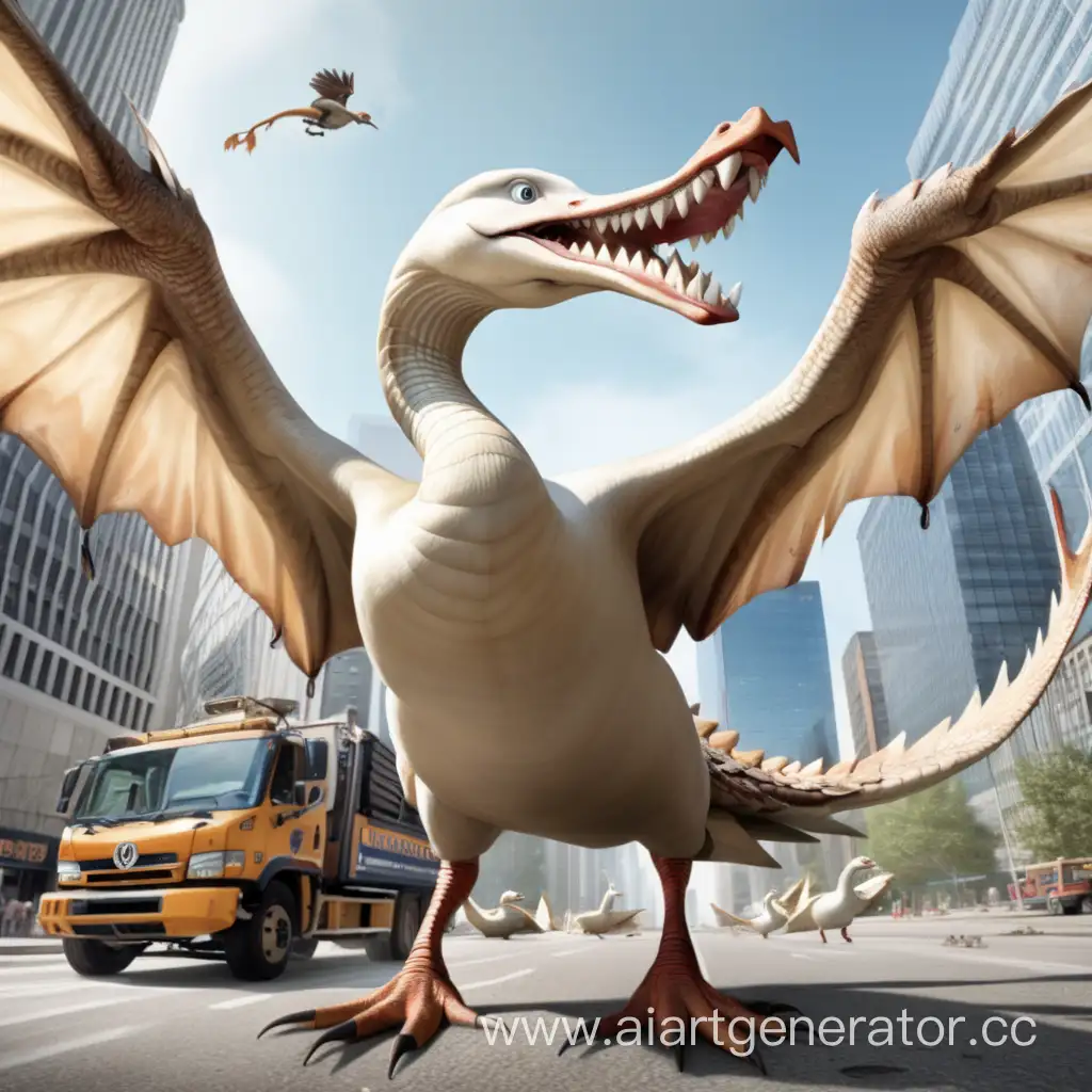 Urban-Chaos-Giant-Goose-Rampage-with-DragonSized-Teeth