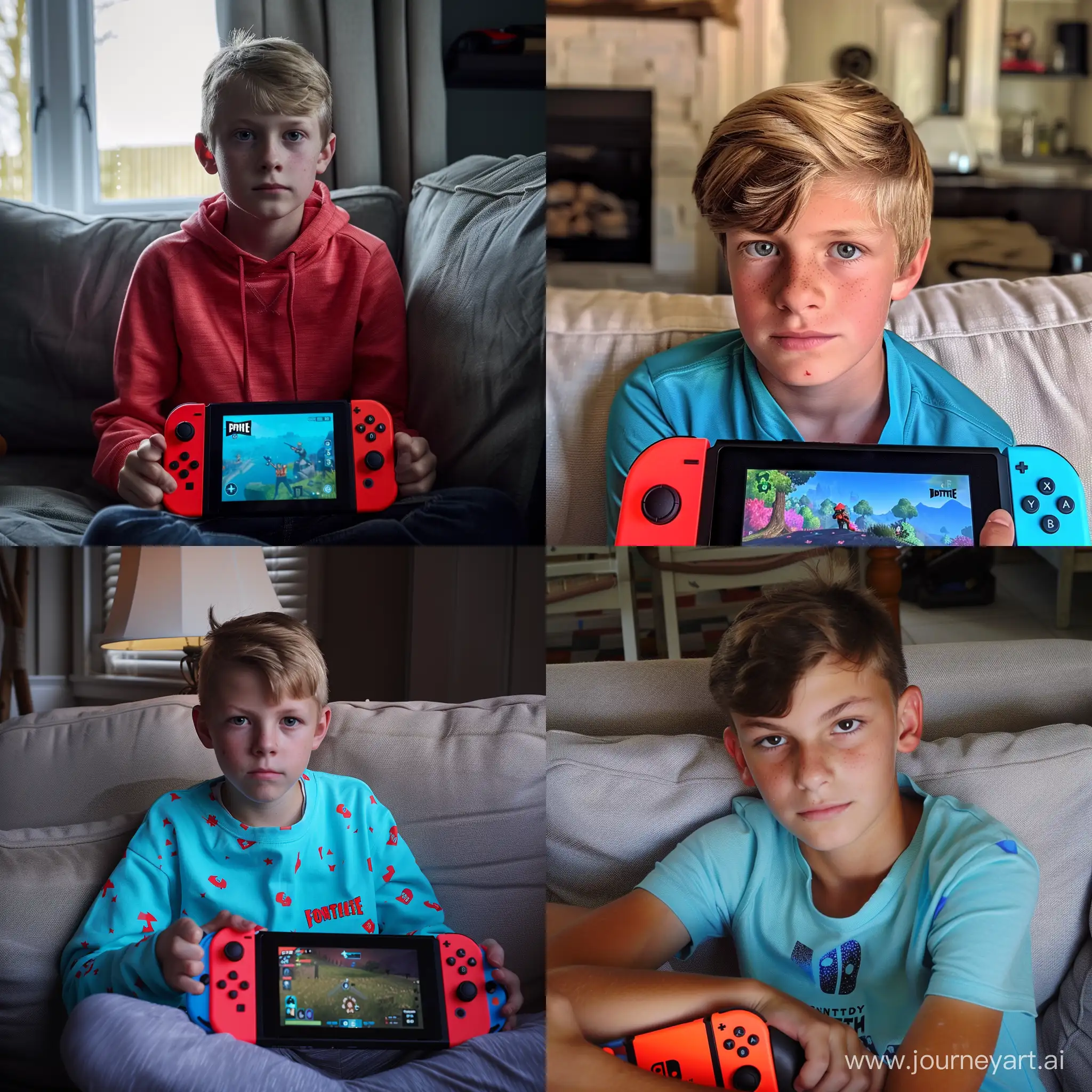 Focused-12YearOld-Gamer-Engaged-in-Fortnite-Battle-Royale-on-Nintendo-Switch