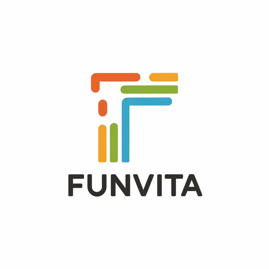 a logo design,with the text "FUNVITA", main symbol:F,Moderate,clear background