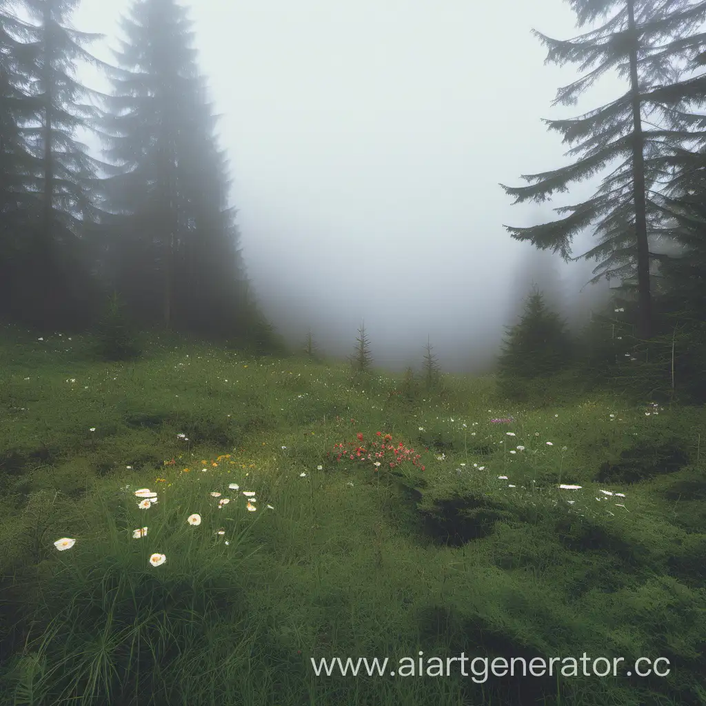 Enchanting-Misty-Meadow-Surrounded-by-Spruce-Forest