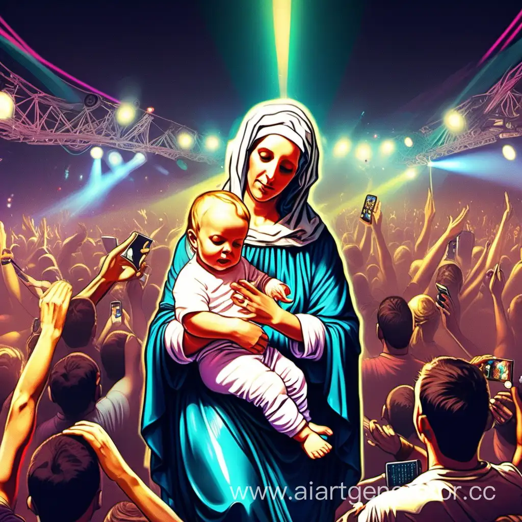 Virgin-Mary-and-Baby-Grooving-at-Rave-Party