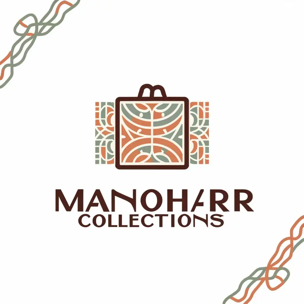 a logo design,with the text "Manohar Collections", main symbol:shopping,complex,be used in Retail industry,clear background