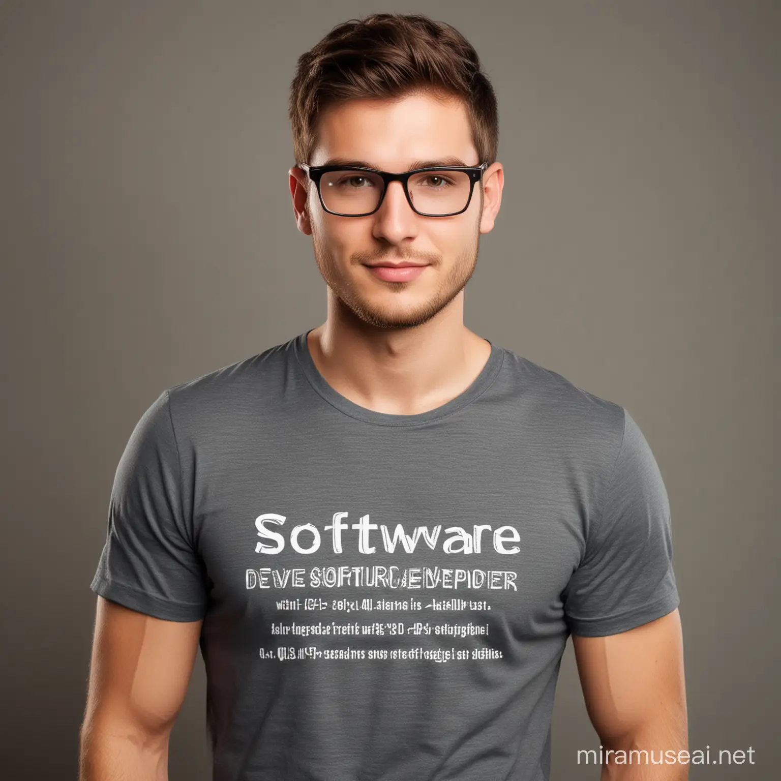 Handsome Software Developer Wearing Cute Glasses