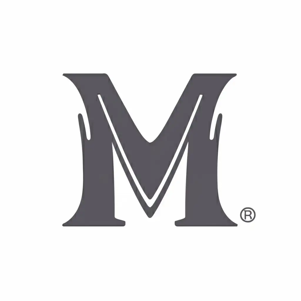 logo, M, with the text "M", typography
 Make it white and give black circle behind it
