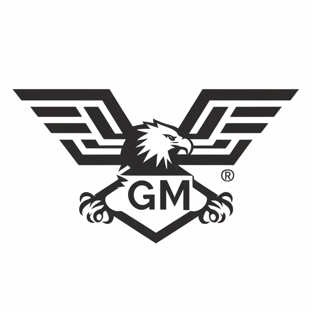 logo, eagle, with the text "GM", typography, be used in Home Family industry