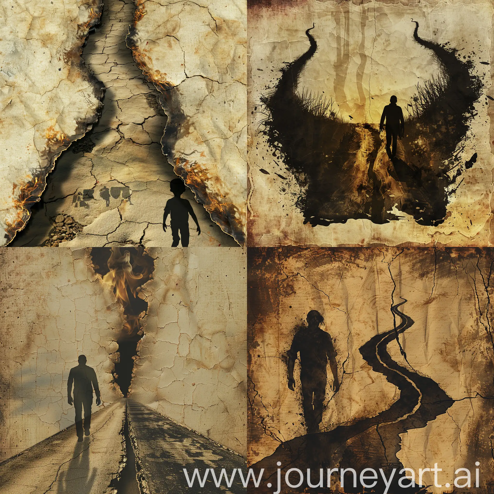 Lonely-Shadow-Figure-on-Desolate-Crossroads-Leading-to-Heaven