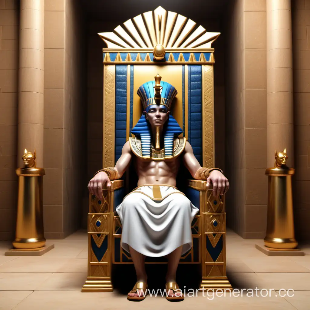 Majestic-Pharaoh-on-the-Throne-in-Royal-Regalia-at-a-Beautiful-Palace