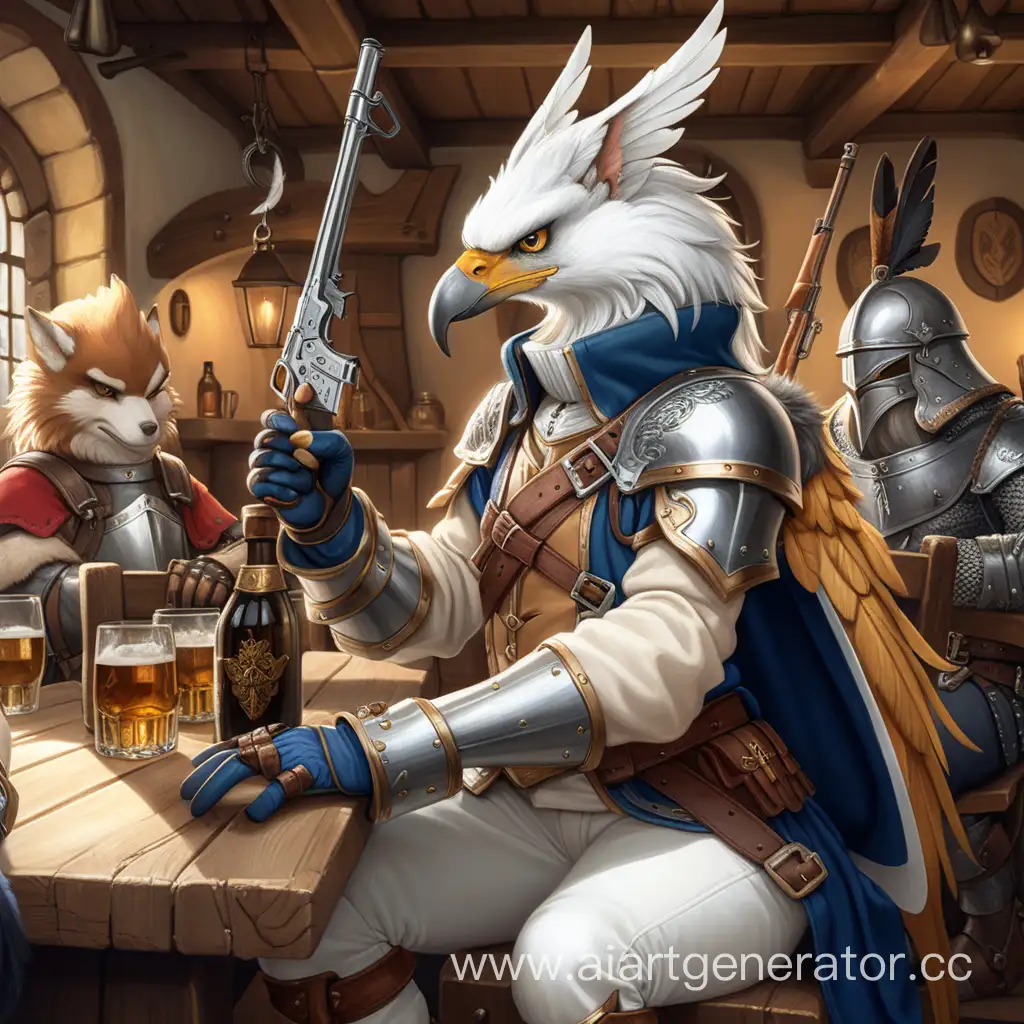 Anthropomorphic-Harpy-and-Furry-Mercenary-in-Tavern-Encounter
