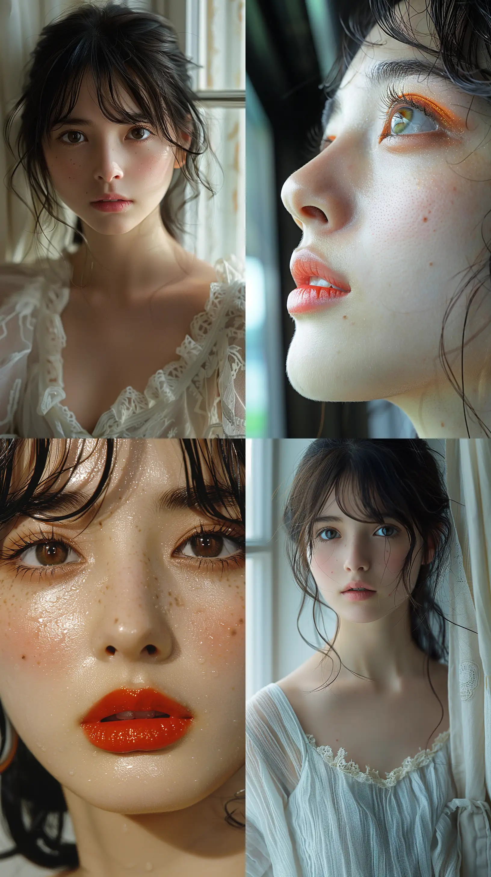 japanese girl look like baby-face quality present., very detailed, close up, sharp skin, kodak camera --chaos 50 --ar 9:16 --style raw --stylize 963 --iw 1.8 --v 6
