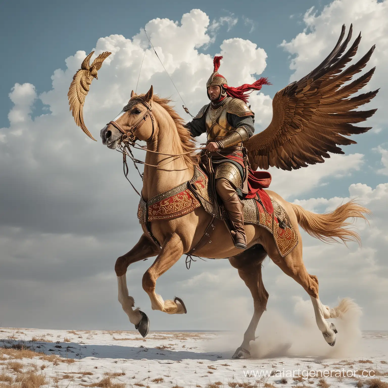 Golden-Horde-Tatar-Archer-Riding-Winged-Pegasus