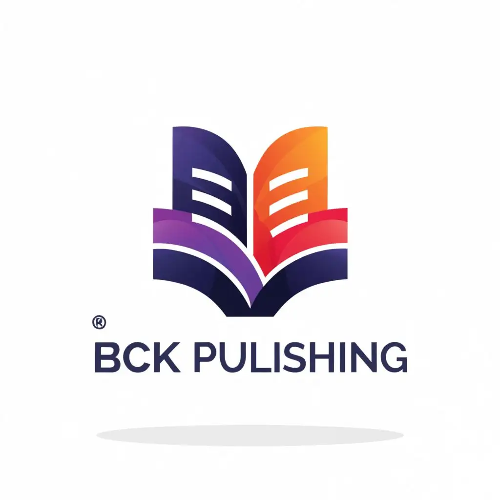 a logo design,with the text "📖 BCK Publishing", main symbol:Book,Moderate,be used in Education industry,clear background