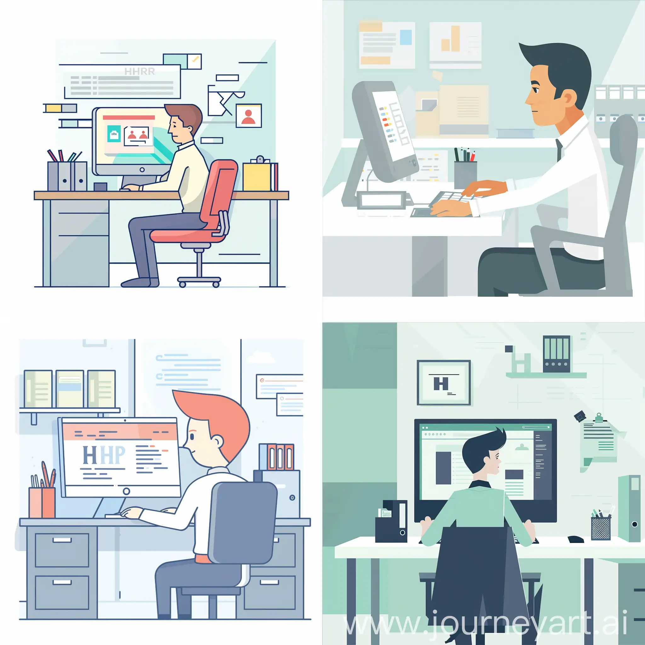 Efficient-HR-Professional-in-Flat-Illustration-Style-Office