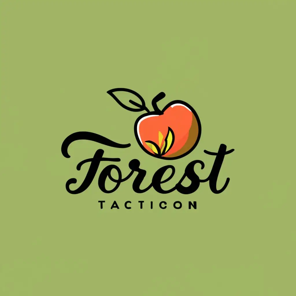 logo, Leaf, support, apple, with the text "Forest", typography