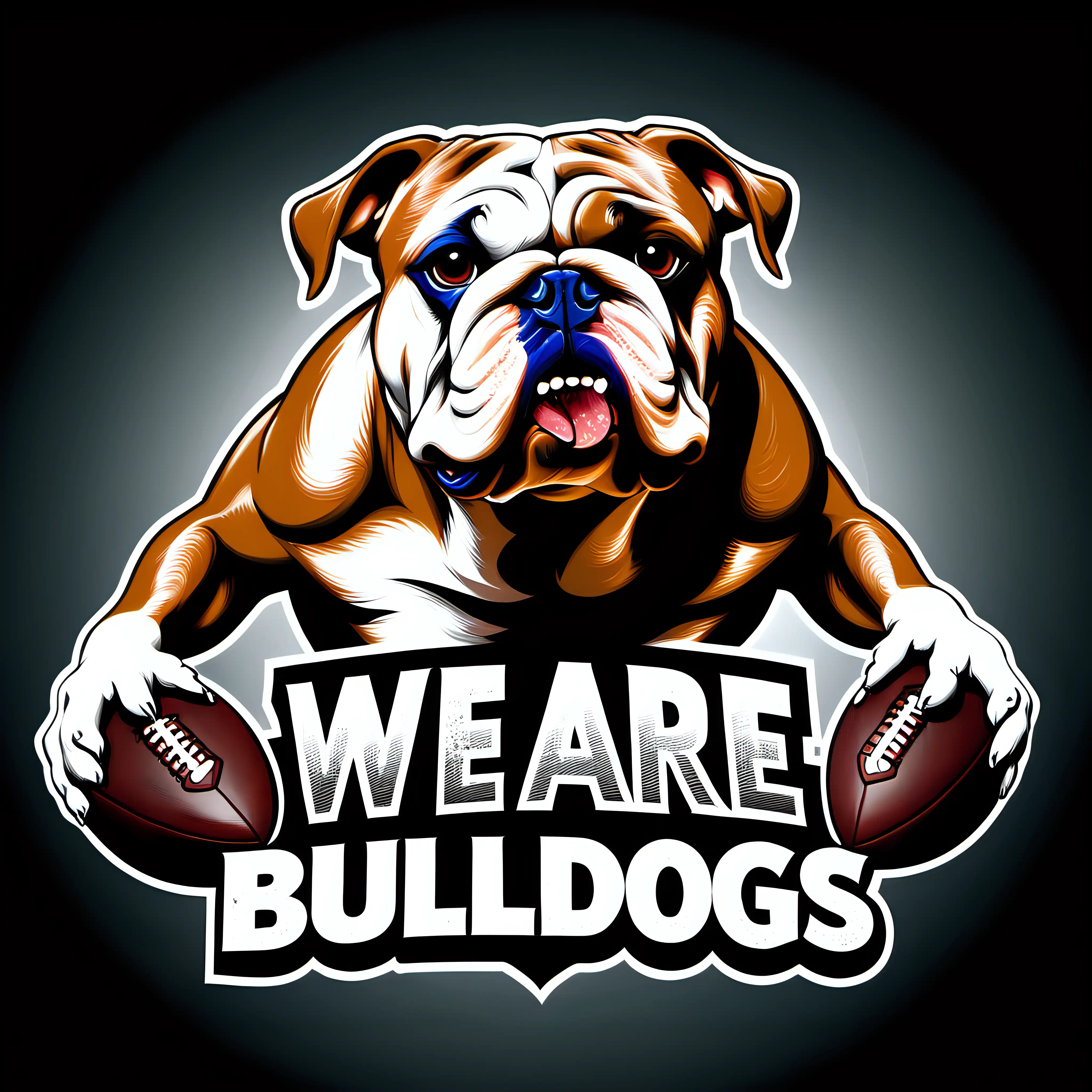 WE ARE BULDOGS, FOOTBALL, NO BACKGROUND